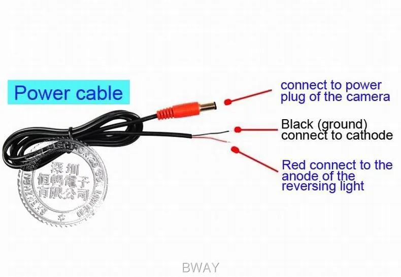 power cable connection with logo