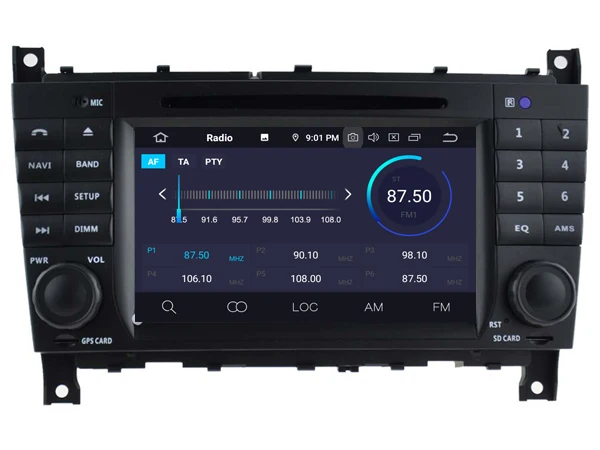Perfect Navirider GPS Android 9.0 bluetooth stereo 4-Core 8-Core car DVD player for BENZ C CLASS CLC W203 G Class W467 05-07 accessories 5