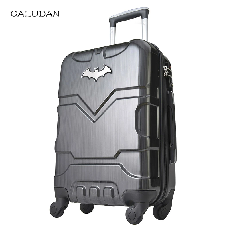 CALUDAN 2" 24" дюймов Бэтмен для багажа посадочный пароль жесткая коробка прокатки тележка чемодан для фанатов героя - Цвет: 28 inch