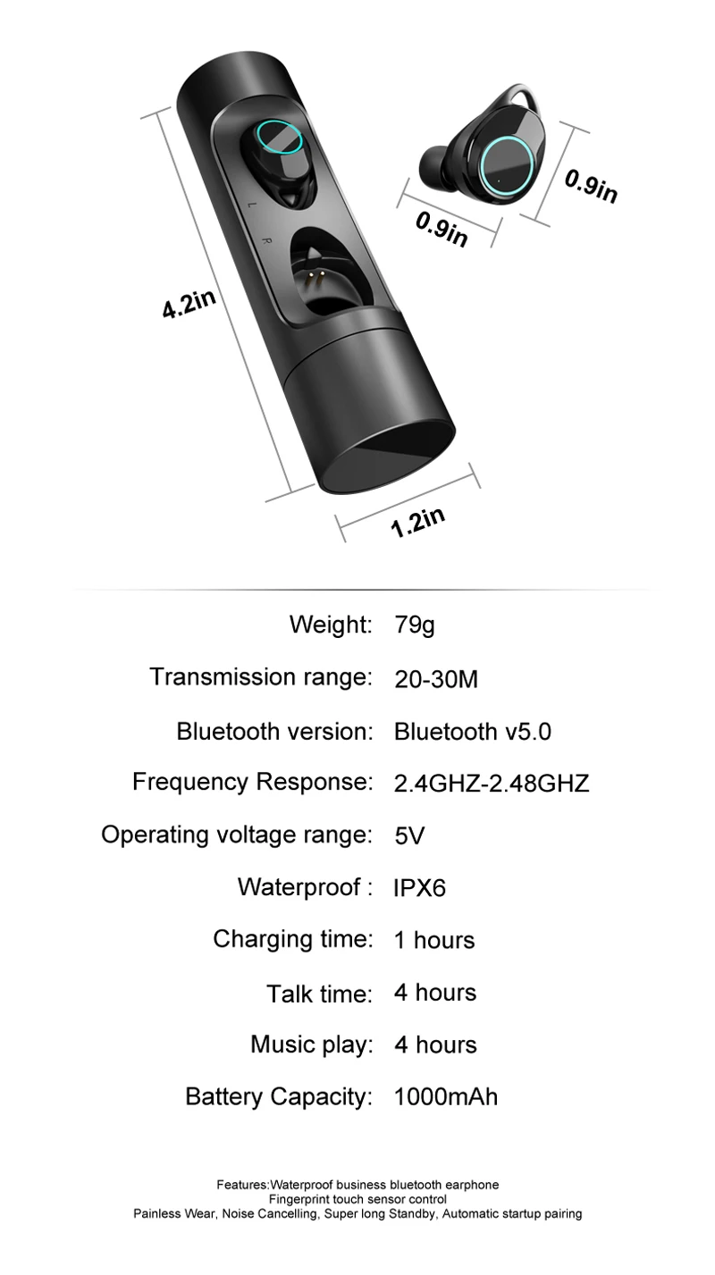 X8 Bluetooth 5,0 с сенсорным управлением TWS наушники EDR Мини Близнецы стерео микрофон настоящие беспроводные наушники для всех смартфонов наушник