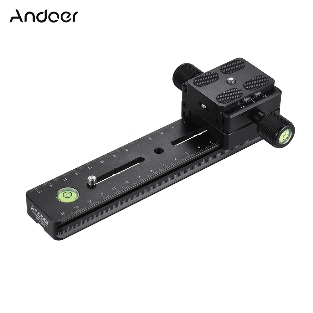 

Andoer BPL-180 Aluminum Alloy Panoramic Camera Long Quick Release Plate+Double-layer Clamp for Arca Swiss Quick Release Plate