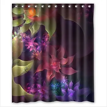 

InterDesign flower Shower Curtain, purple/yellow Bathroom decor 60" x 72"
