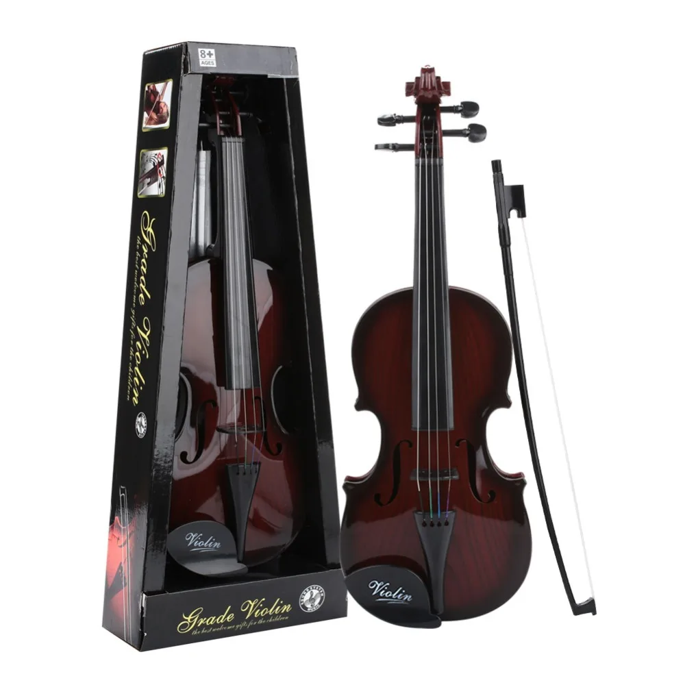 48 см детская акустическая скрипка с Чехол с бантом студенческий обучающий музыкальный инструмент настоящая струнная Детская образовательная скрипка подарки