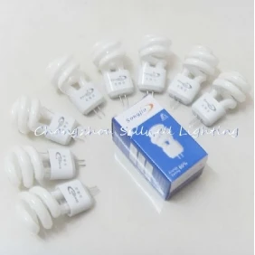 NEW!Energy-saving light bulbs pin Crystal Light Lamp small spiral the 12v 5w G4 yellow A971-2 10pcs