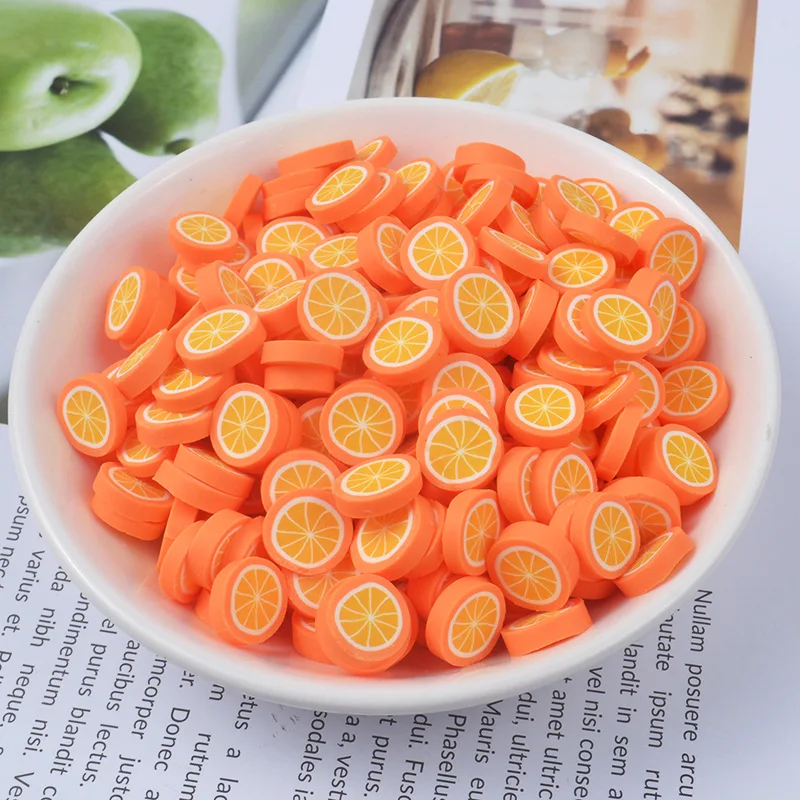 1000pcs 10g Fruit Slice 5mm/10mm Decoration Crafts Flatback Cabochon Scrapbooking Embellishments Kawaii DIY Accessories