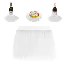 Adeeing элегантная пышная Тюлевая юбка для стола и красная винная юбка для вечерние украшения для встреч, дней рождения, свадьбы