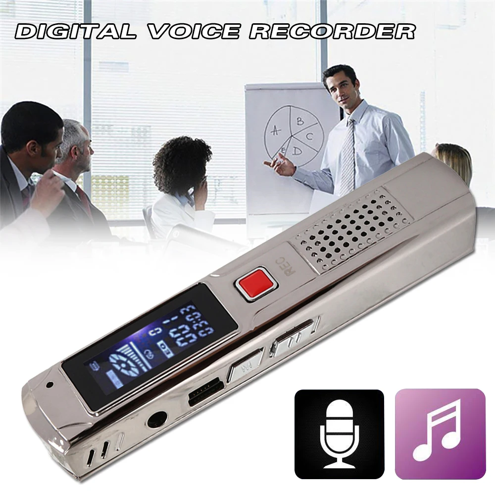 Mini Digital Voice Recorder 192kbps 140-hour Recording MP3 Playing Mini Voice Recorder