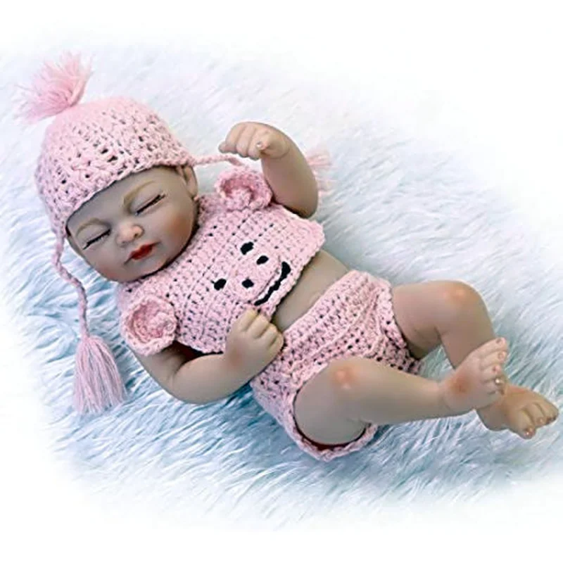 10 "Полное Тело силиконовые реалистичные Reborn куклы для маленьких девочек Sleepping подарки для новорожденных Игрушки для детей Детские игрушки