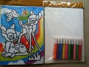 80sets' цвет песок искусство комплекты для дети игрушка 4 шт из 20 x 28 см наклейка карты и 1 комплект из 10 цветов песок
