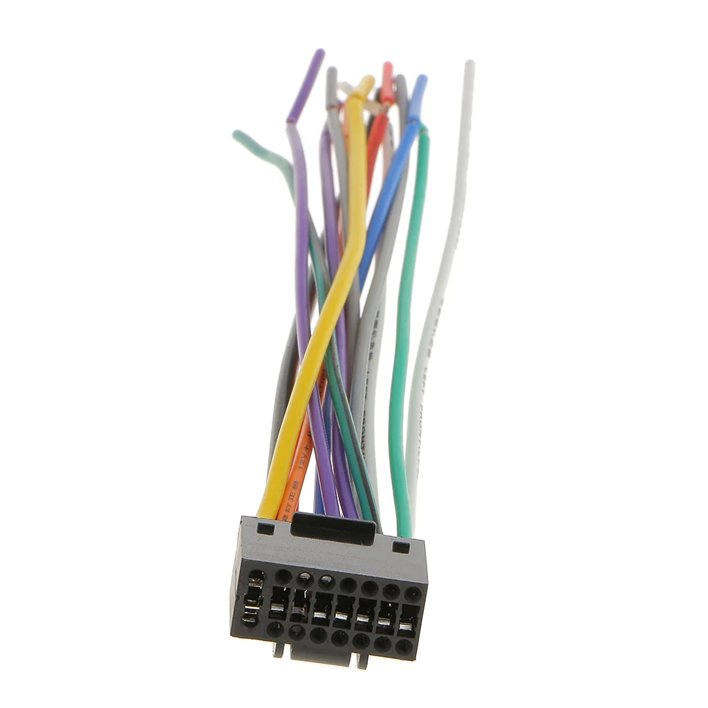 1 Pcs 16cm Car Radio Stereo Wire Harness Plug Cable With 16 Pin Connector For Kenwood Meets EIA Color Codes