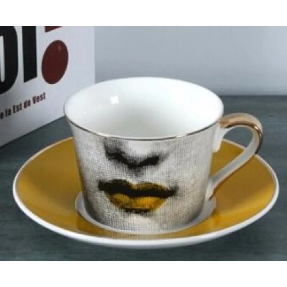 Fornasetti чайная чашка скандинавский винтажный костяной фарфор кофейные кружки с