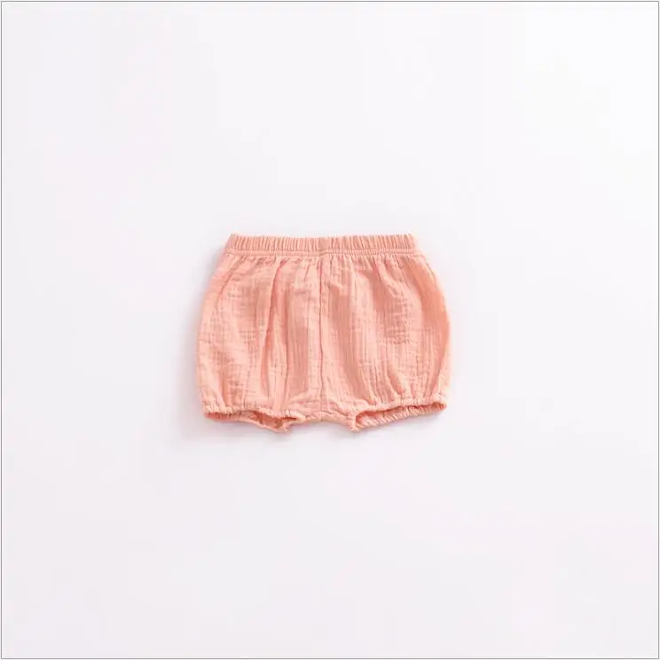 Шорты для новорожденных девочек и мальчиков шаровары для малышей, однотонные штаны с подгузниками, шаровары с оборками для малышей Детские шорты - Цвет: pink