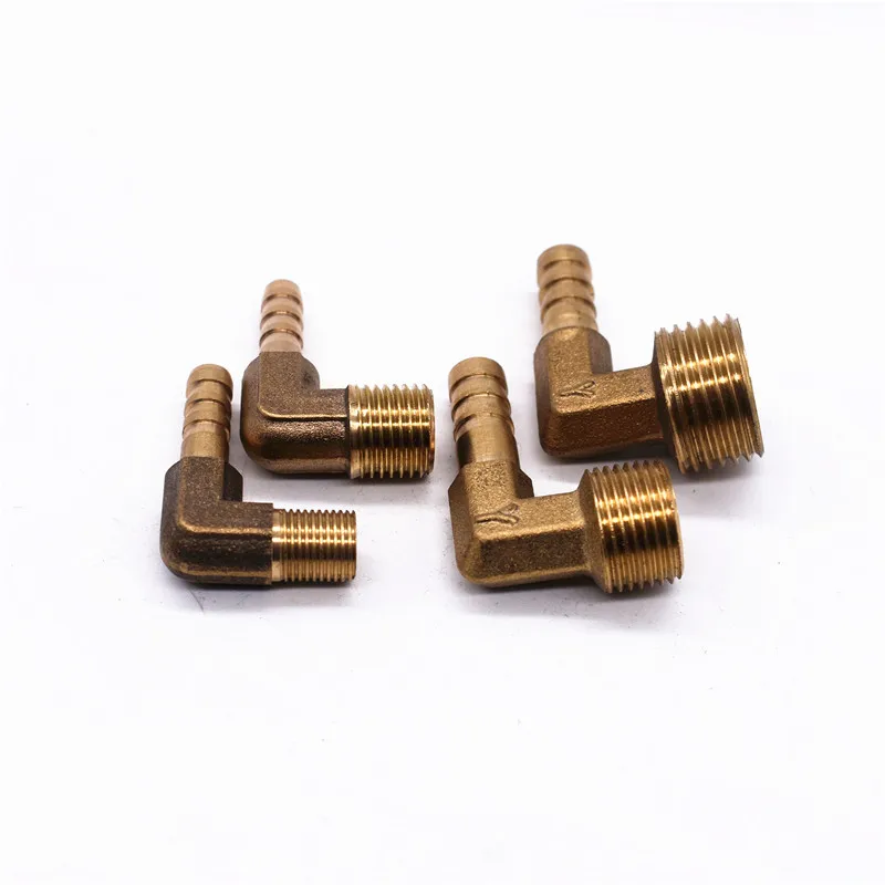 

Hose Barbed ID 6 8 10 12 14 16 19mm 90 Degree Male Threaded 1/8" 1/4" 3/8" 1/2"BSP Elbow Brass Fitting Coupler Connector Adapter