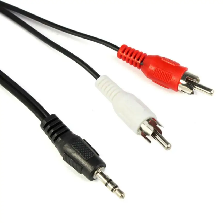 

2017 New 1-Mini Plug 3.5mm Plug Jack to 2RCA Male Stereo Audio Cable Splitter JU28 Dropship