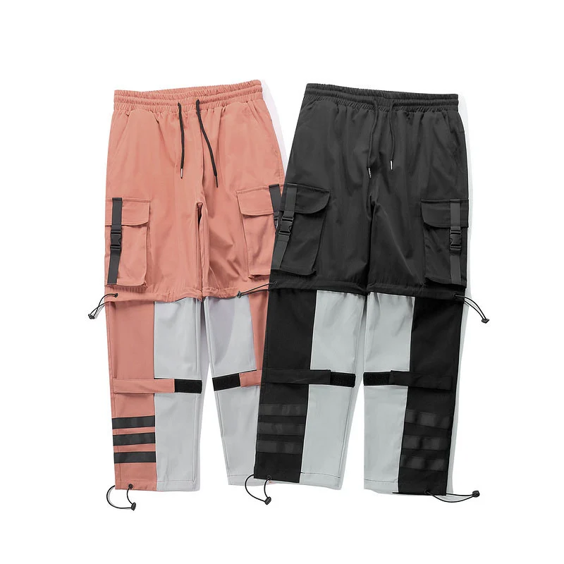 Длинные мужские брюки ретро зима уличная хип-хоп длинные брюки карман kanye west джоггеры узкие брюки тренировочные брюки одежда