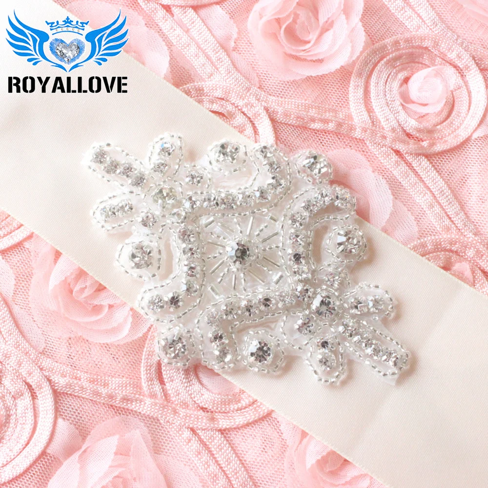 Аппликации с жемчугом RoyalLove Trims Craft (2 шт.) серебряные стразы пояс для свадебного