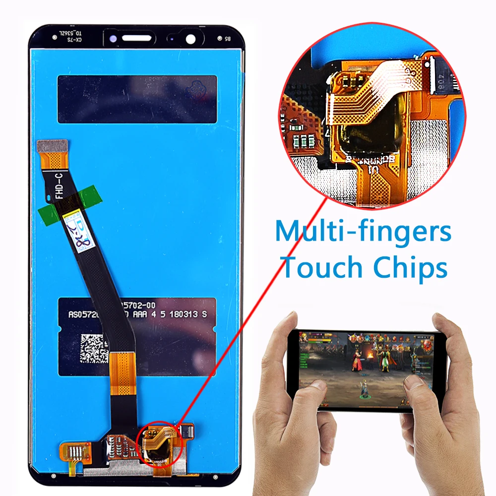 ЖК-дисплей huawei для huawei P Smart, 5,65 дюймов, сенсорный экран для huawei Enjoy 7 S, дигитайзер в сборе 2160*1080, рамка, Бесплатные инструменты