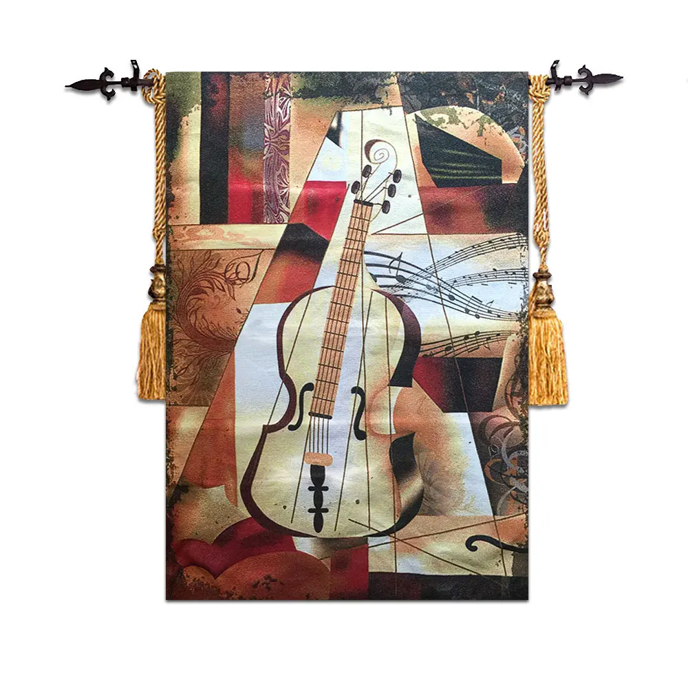 58*90cm High Quality Violin Wall Tapestry Wall Hanging Moroccan Decor