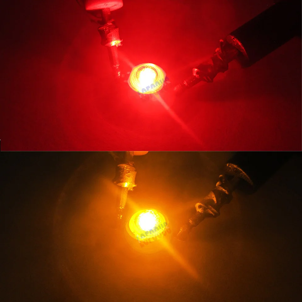 2*3 Вт 2*1 Вт красный+ желтый высокая мощность светодиодный двойной COB Чип SMD диод для DIY 3 6 Вт светодиодный специальный светильник ing автомобильный каминный светильник лампа