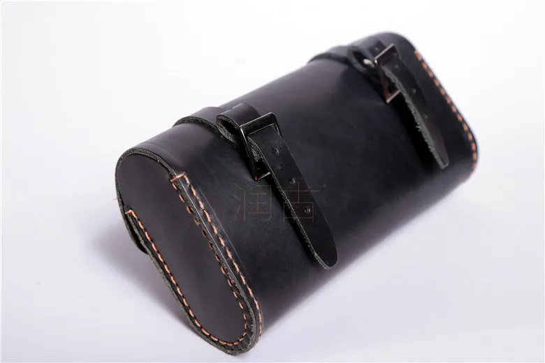 Excellent E0985 Retro Bicycle hangback bag vintage saddle bag bike block package Pure cowhide Handmade Tool bag 32 Excellent E0985 Retro Bicycle hangback bag vintage saddle bag bike block package Pure cowhide Handmade Tool bag 32
