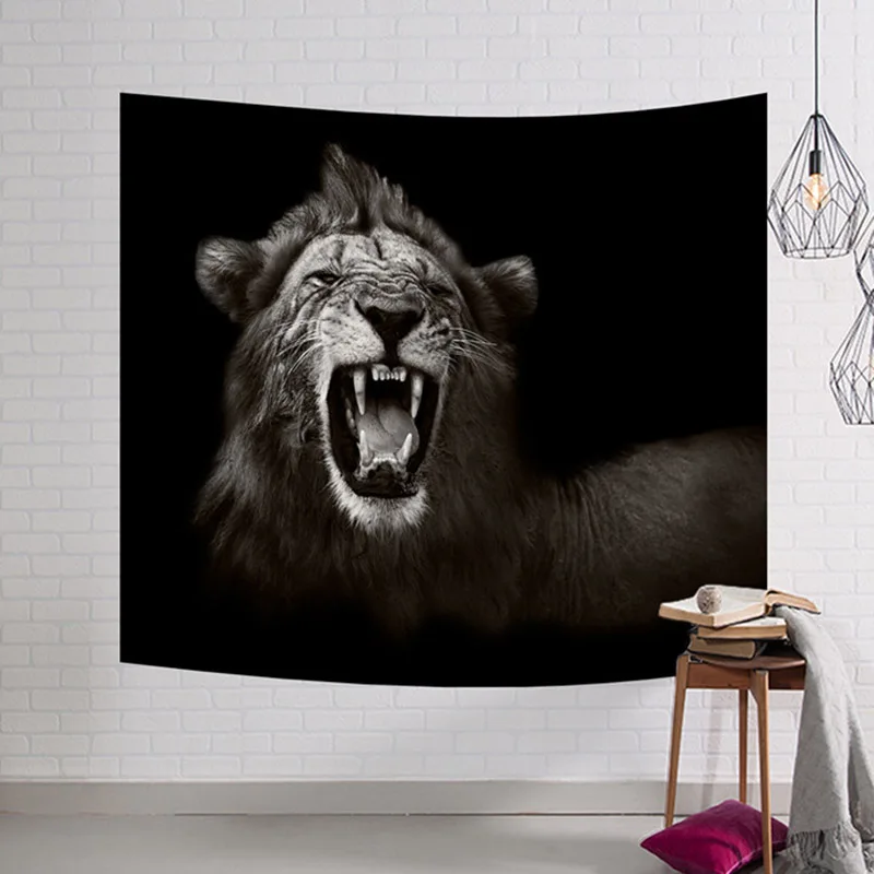 

Ambitious Wild Animal Hanging Wall Blankets Creative Home Decoration Wall Tapestry Hippie Belguim Wall Carpets Boho TableCloth