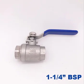 

GOGO High quality Type 2PC stainless steel ball valve DN32 Female thread 1 1/4 inch BSP SS304 201 316 2 way Control Ball Valve