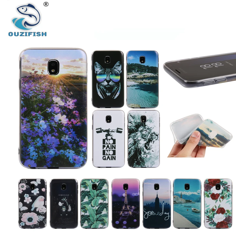 OUZifish для samsung J3 2017 чехол прозрачный мягкий силиконовый Galaxy J330 J330F телефон случаях |
