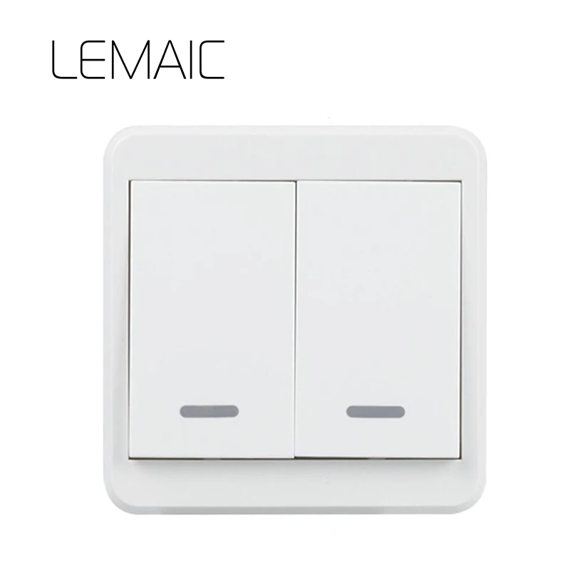 

LEMAIC Panel Remote Transmitter 2 Button Sticky Smart Home Room Hall Living Room Bedroom Wireless Switch Control 433mhz