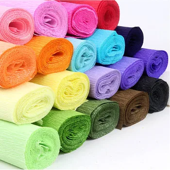 

250*15cm Decorative Crinkled Paper Craft DIY Flower Wrapping Fold Scrapbooking Gift Party Wedding Home Decor Decoration 62459