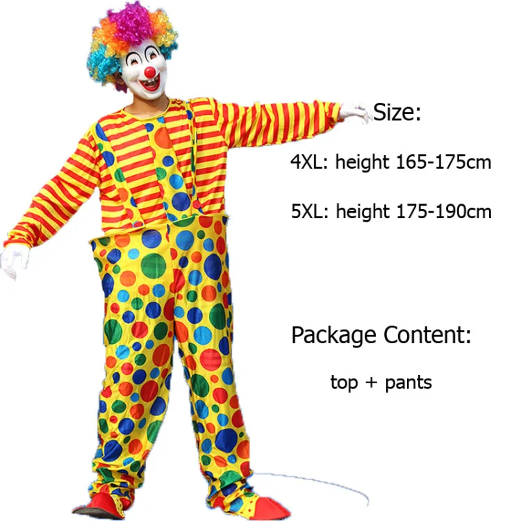 Хэллоуин Карнавал вечерние костюмы Семейные комплекты костюм цирковой клоун полоса клоун Косплэй одежда для Для мужчин Для женщин Обувь