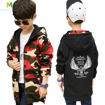 

Boys clothes kids spring warm jacket baby boys camouflage coat teenage hooded windbreakers child school wear kids outwear jacket