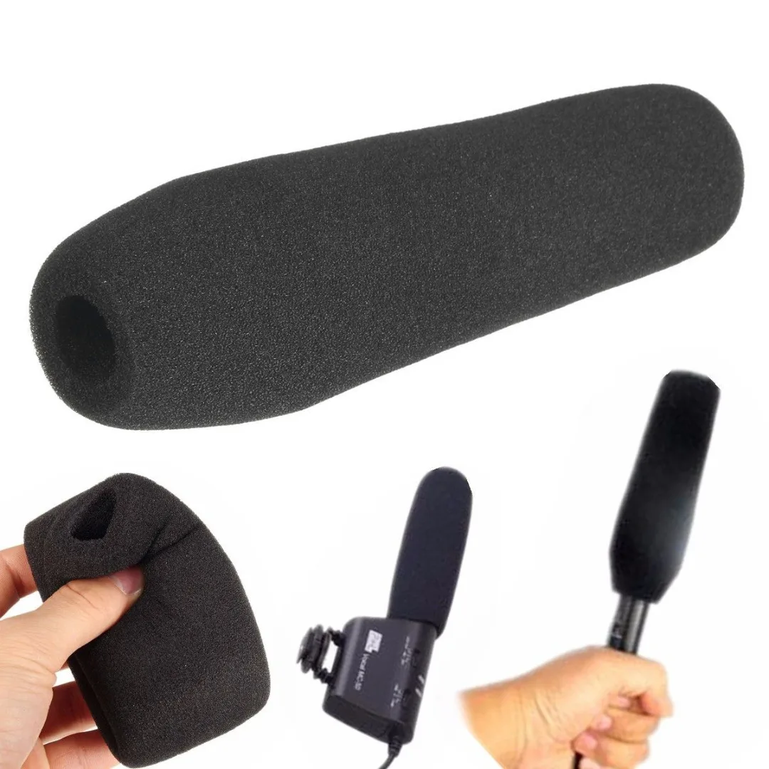 

Mayitr 1pc 21.5cm Microphone Sponge Cover Universal Windscreen Sponge Foam Cover for Sony Interview Mic