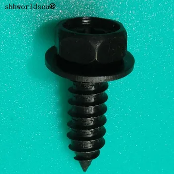 

shhworldsea auto metal clip fastener hexagon tapping screw for ford