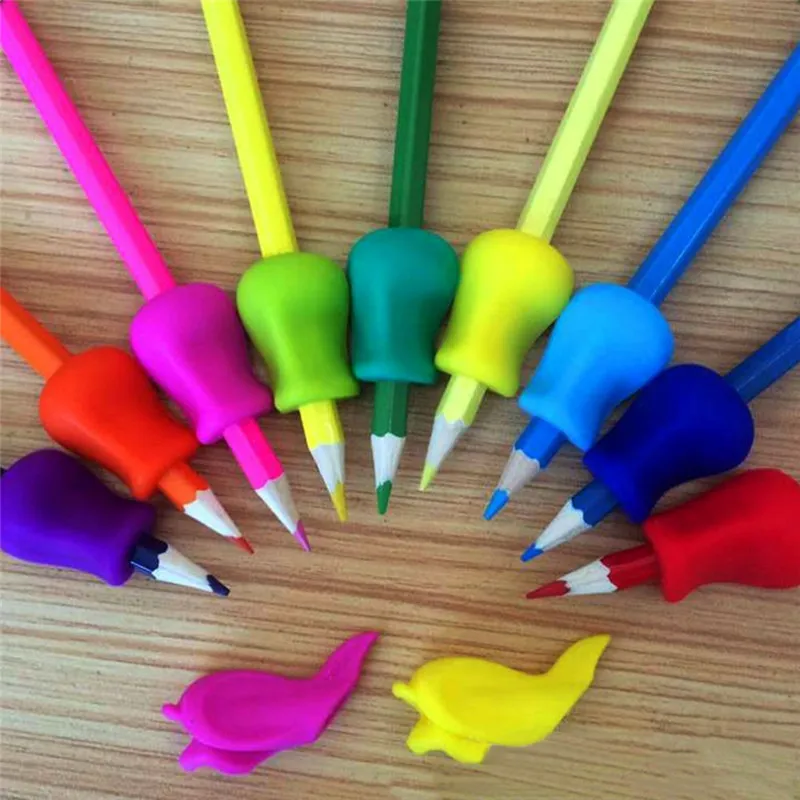 Нескользящий Силиконовый детский корректирующий держатель для ручек детский силикагель ручка Топпер школьные принадлежности корректирующий набор карандашей канцелярские принадлежности