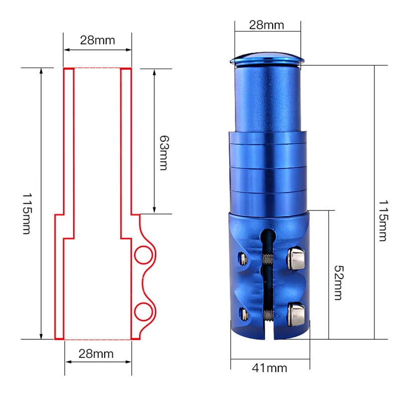 Расширение руля велосипеда из алюминиевого сплава используется для увеличения высоты руля велосипеда подходит для шоссейного велосипеда