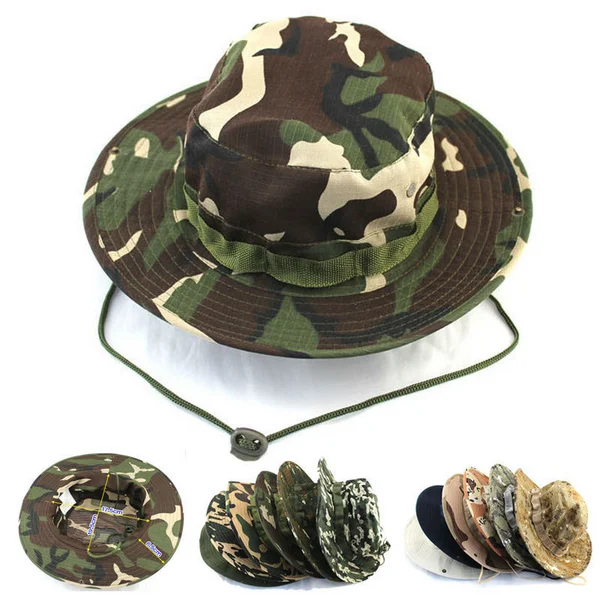 

Multicam Nepalese Boonie Hats Tactical Airsoft Sniper Camouflage Tree Bucket Cap Accessories Military Army American Military Men