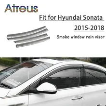 Atreus 1 набор из АБС-пластика для дождливой погоды дым окно козырек автомобильный дефлектор для защиты от ветра для hyundai Sonata аксессуары