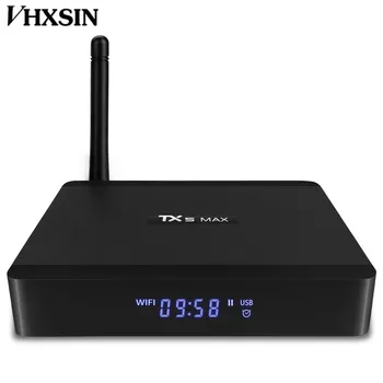 

VHXSIN TX5 MAX DDR4 4GB RAM 32GB ROM 2.4G 5G WiFi 1000M LAN Bt 4.2 Android 8.1 h.265 tv box