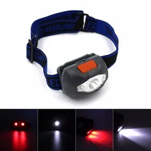 Mini Headlamp Waterproof LED Headlamp Fishing Camping Riding Outdoor Headlights 3AAA Batteries 3 LED Lighting Head Lamp