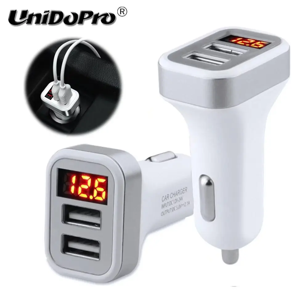 

5V 2.1A Dual USB Car Charger for Asus ZenFone 4 ZE554KL ZE554KL ZS551KL , ZenFone V V520KL Smart Charging Adapter w/ LED Screen
