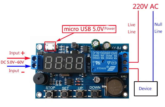 DC 5 В в режиме реального времени реле таймера задержки модуль переключатель управление Синхронизация Часов несколько режимов управления схема подключения