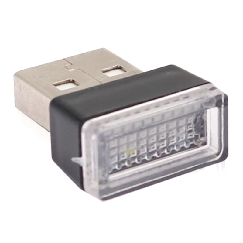 Светодиодный светильник для салона автомобиля, USB, атмосферный свет, декоративная лампа