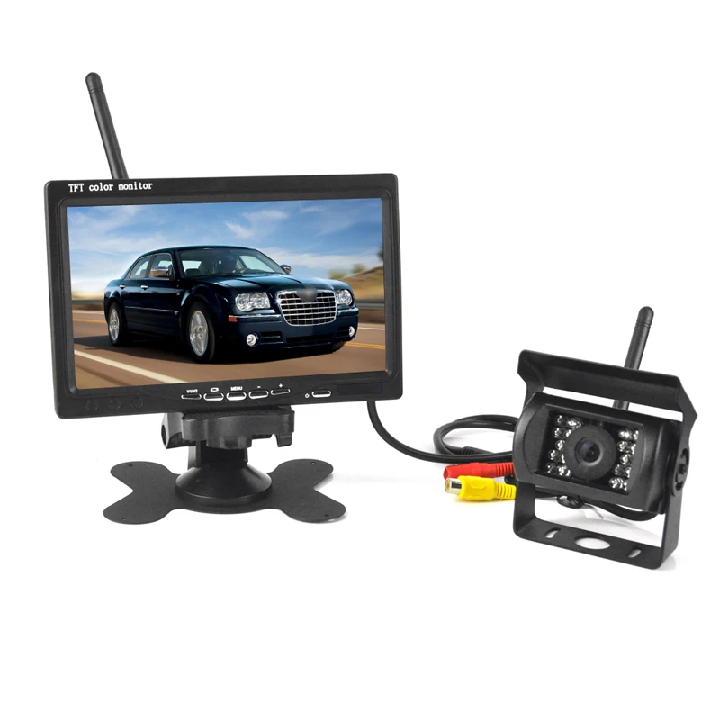 Achat BORUiT Sans Fil Caméras De Sauvegarde Aide Au Stationnement Vision Nocturne Imperméable À L eau De Voiture Caméra de Recul 7 \