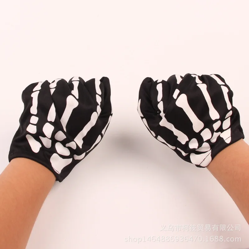 2 шт/лот бутафорский реквизит для хэллоуина украшения ужас серьги рука скелета-призрака перчатки игрушки тканевые перчатки