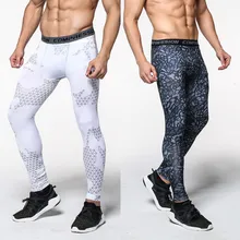 2016 New font b men b font camouflage compression trousers Leggings Running sports Gym male trousers
