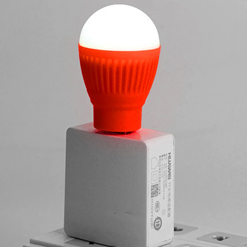 

USB LED Bulb Book Light Portable Reading Energy Saving LED Bulbs for Notebook Mobile Power Emergency Light Random Color USB Lamp