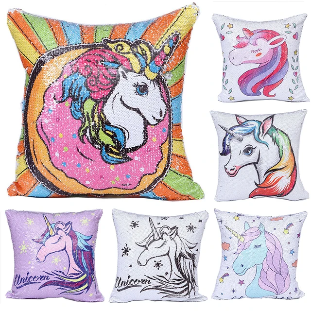 Unicorn Sequins Pillow Case Unilovers