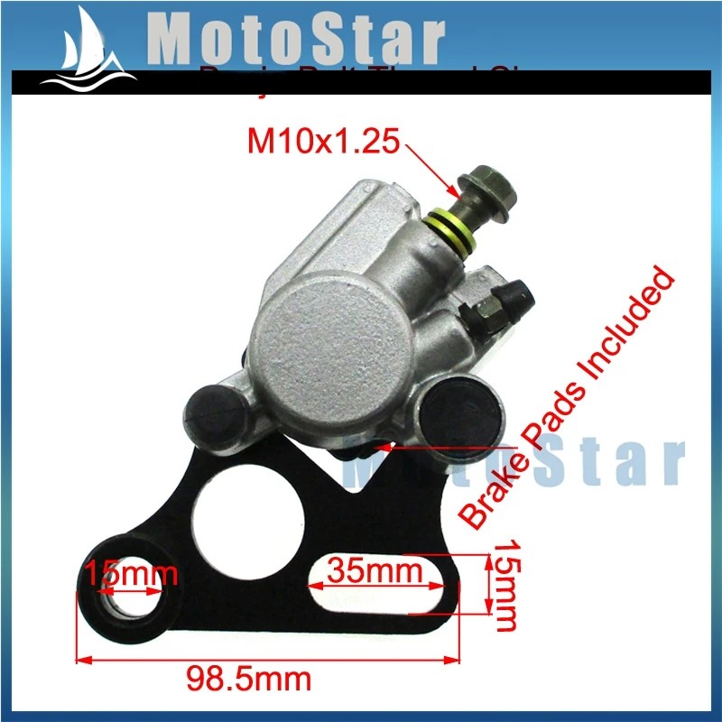 

M10x1.25 Rear Hydraulic Disc Brake Caliper For Gio Orion 125cc Pit Dirt Bike Motorcycle