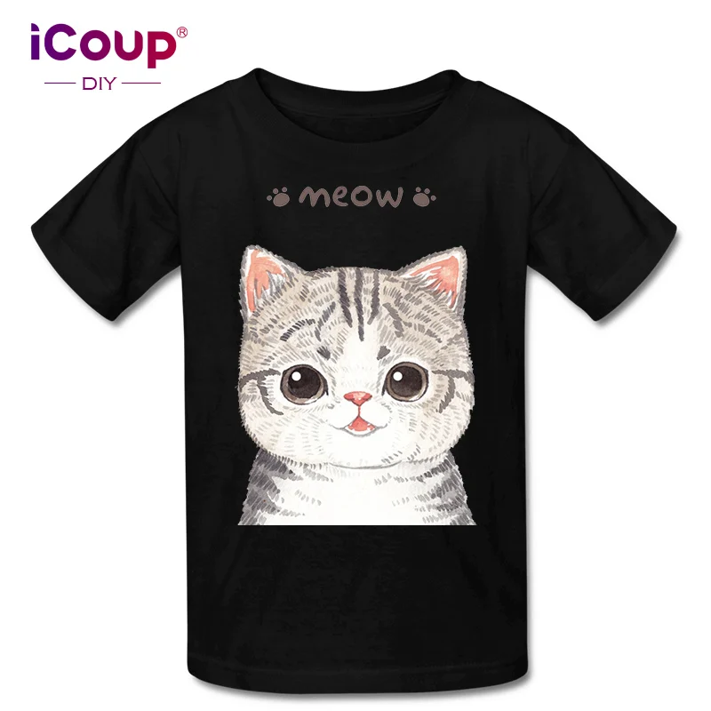 

iCoup Kids cartoon kitty 100% Cotton Short Sleeve