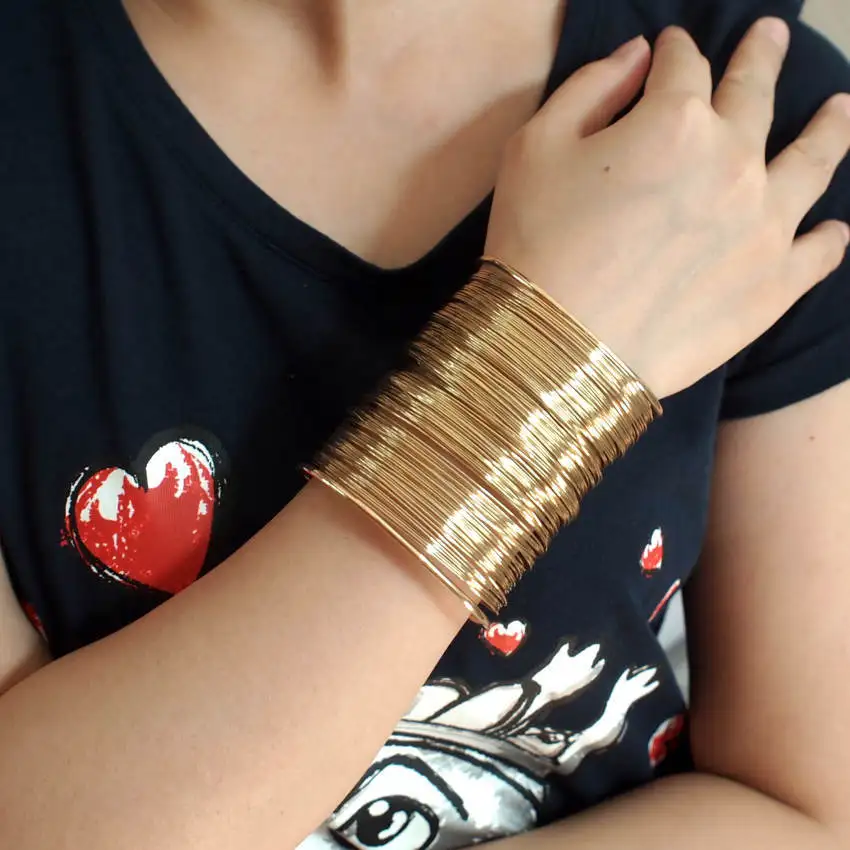 Многослойный браслет из металлической проволоки в стиле бохо|accessories web|accessories